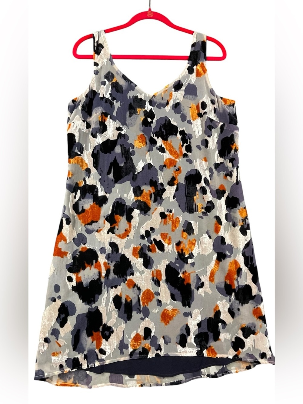 Cabi Radiant Velvet Burnout Stunning Whimsigoth Leopard Print Slip Dress - Sz M